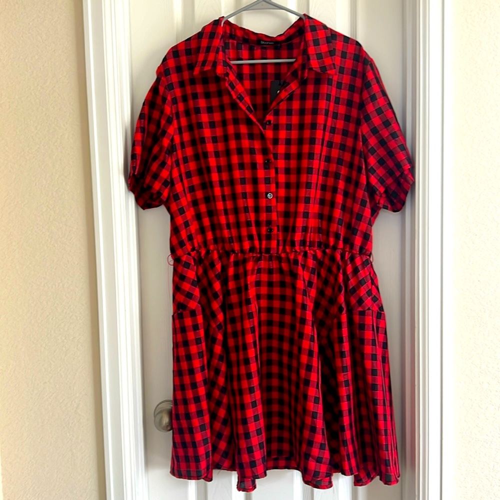 Buffalo plaid dress